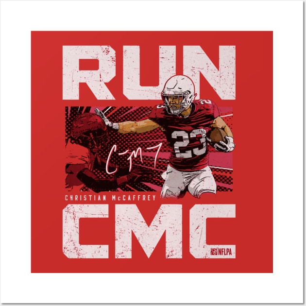 Christian McCaffrey San Francisco Stiff Arm Wall Art by Chunta_Design